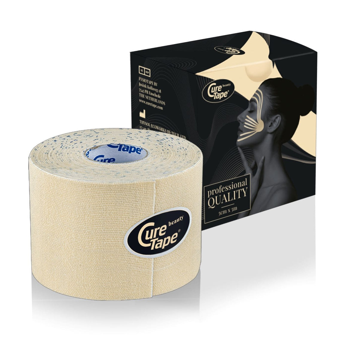CureTape Beauty ansigtstape på rulle i størrelsen 5 cm x 5 m